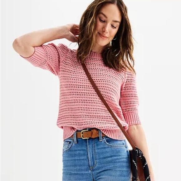 Sonoma Women’s BLACK Crochet Sweater, XL - Picture 4 of 6